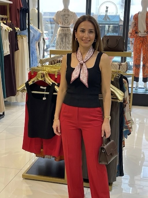 Yuksek Bel Palazzo Pantolon